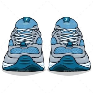 Cartoon Single Blue Running Shoes