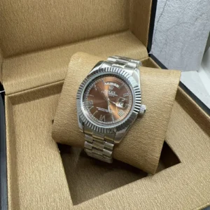 Rolex Daydate silver-brown 41mm