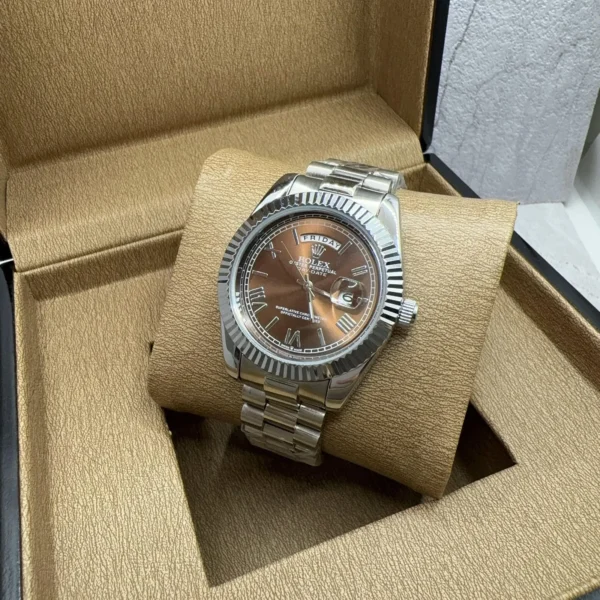 Rolex Daydate silver-brown 41mm