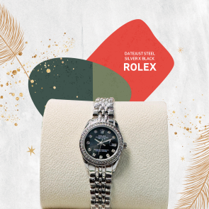 ستيل Rolex سيلفر و بلاك (31mm)